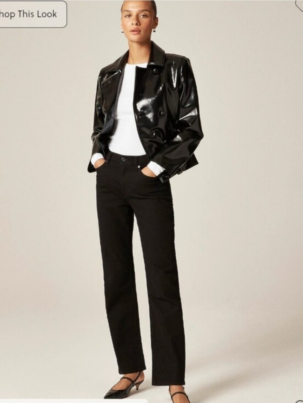 J Crew Nipped straight jean CN393 Size 27 NWT Black